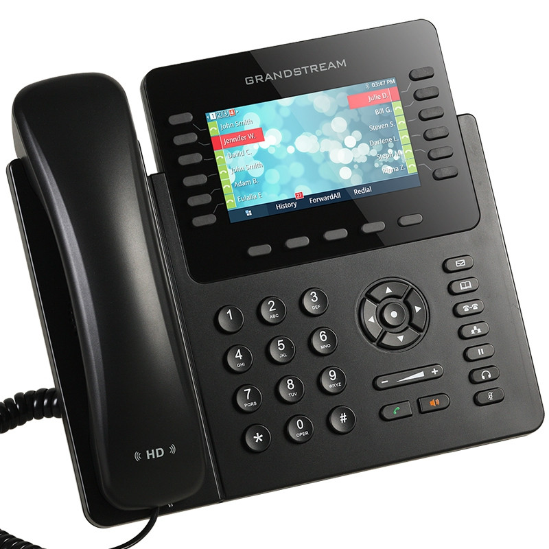 Téléphone IP Haute Gamme 6 Comptes SIP 12 Boutons de Ligne PoE