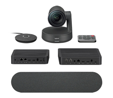 Kit Système Visioconférence Logitech Rally (1xCamera, 1xSpeaker, 1xMic, Table & Display Hub)