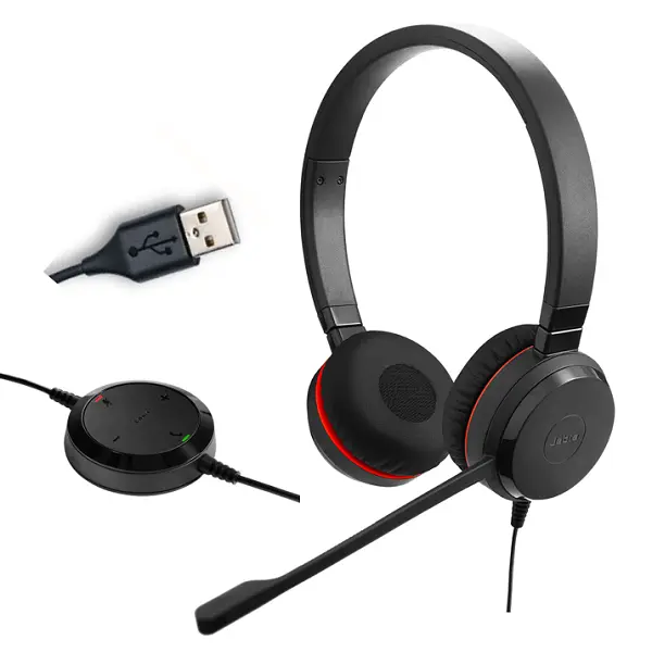 Jabra Evolve 20 Stereo MS, USB C/A Adapter Réf. 4999-823-169